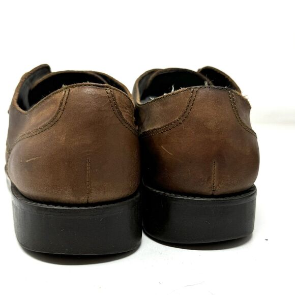 Vintage Cherokee Brown Leather Buckle Strap Loafers Women’s Size 9 - Picture 3 of 6